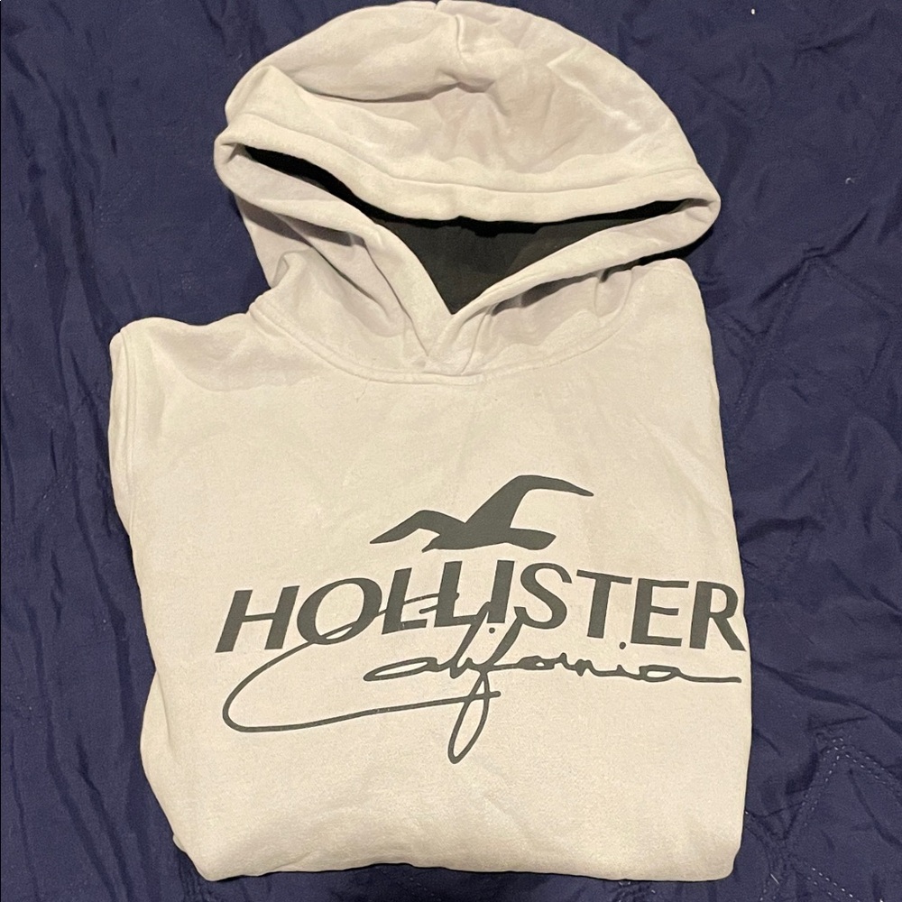 Hollister Light Gray Hoodie for Men